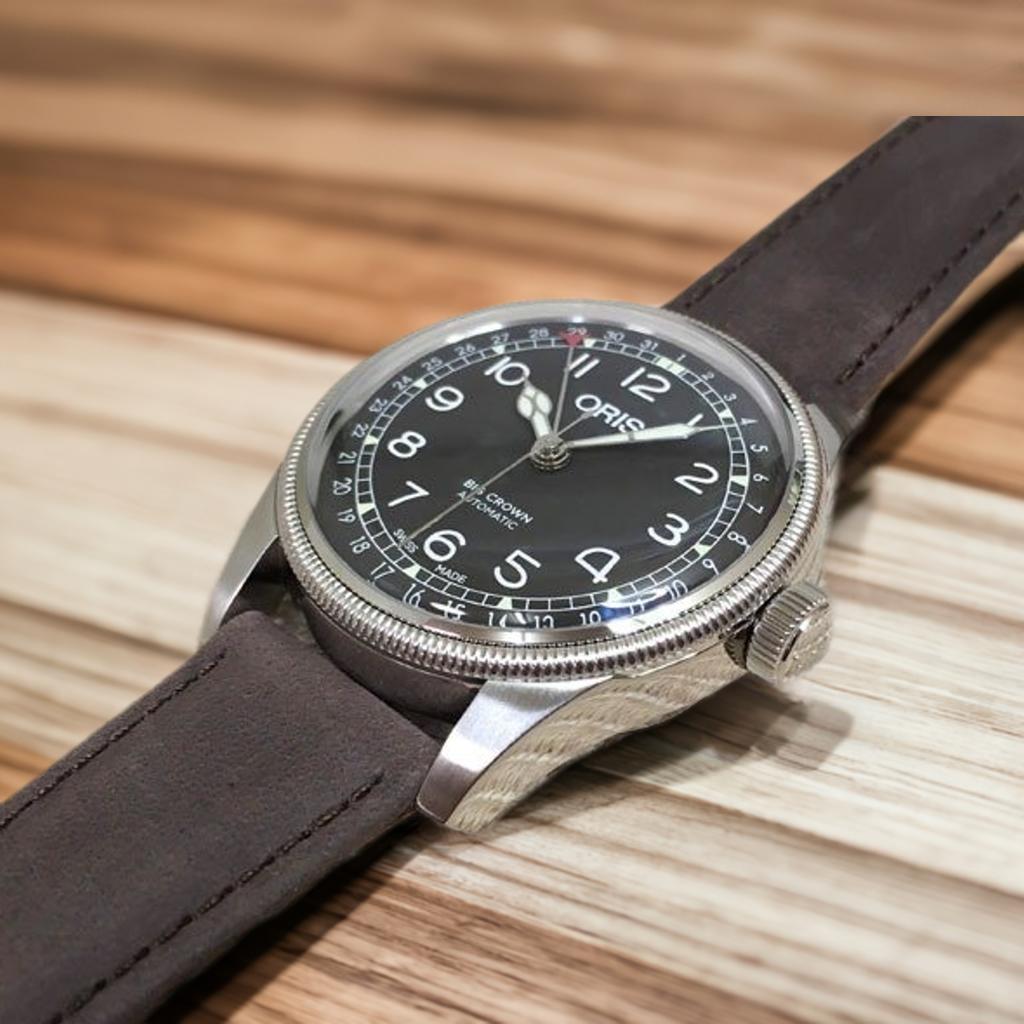 ORIS 7465B ポインターデイト シースルーバック メンズ　842195 楽天市場】オリス腕時計ビッククラウン ORIS ポインターデイト