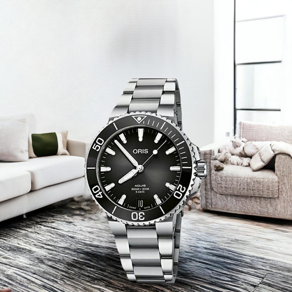 【日本で愛され続けるミッドレンジメカニカル】オリス腕時計 アクイスデイト キャリバー400 ORIS メンズウォッチ ダイバーズ メンズ腕時計 純正ラバーストラッププレゼント 400.7769.4154M 自動巻 ギフト 人気 国内正規10年保証