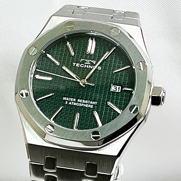 TECHNOS ロイヤルオーク 新品 ブラック テクノス腕時計 楽天市場】TECHNOS テクノス 5気圧防水 ロイヤルオーク クォーツ