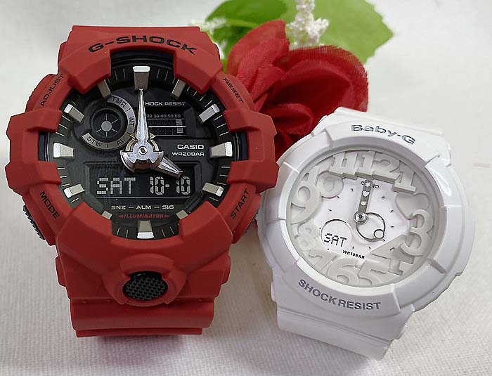 お気に入りの 恋人たちのgショックペアウオッチ Gショック ペア G Shock Baby G ペア腕時計 カシオ 2本セット Gショック ベビーg アナデジ Ga 700 4ajf Bga 131 7bjf 人気 ラッピング無料 G Shock メッセージカード手書きします あす楽対応 クリスマスプレゼント
