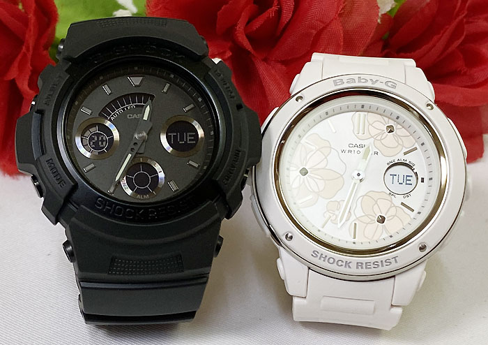 恋人たちのgショック ペアウオッチ G Shock Baby G ペア腕時計 カシオ 2本セット Gショック ベビーg Aw 591bb 1ajf Bga 150fl 7ajf プレゼント ギフト ラッピング無料 手書きのメッセージカードお付けします あす楽対応 G Shock クリスマス プレゼント 愛の証