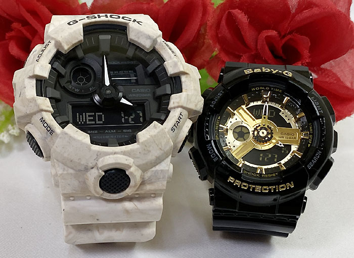 珍しい 恋人たちのgショックペアウォッチ G Shock Baby G ペア腕時計 カシオ 2本セット Gショック ベビーg アナデジ Ga 700wm 5ajf Ba 110 1ajf お揃い ギフト 人気 ラッピング無料 メッセージカード手書きします あす楽対応 クリスマスプレゼント 独創的 Terraislandica Com