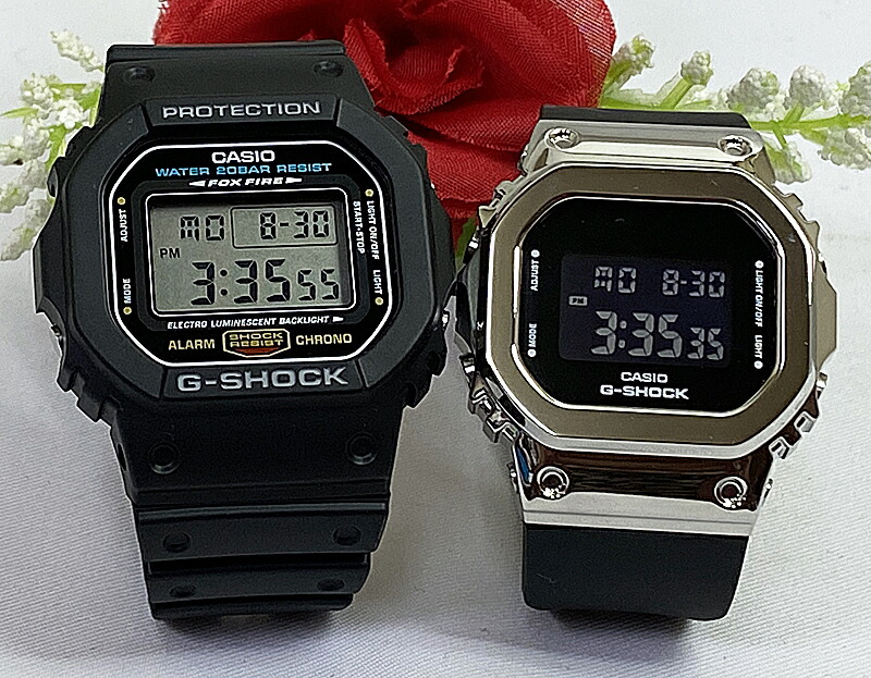 【愛の証 一緒にタフな時を刻もう】Gショック ペアウオッチ G-SHOCK ペア腕時計 カシオ 2本セット gショック DW-5600UE-1JF GM-S5600-1JFデジタル ラッピング無料夫婦 クリスマス プレゼント おすすめ 誕生日 御祝い還暦 銀婚式 結婚記念日 婚約|時計のジュエリータイム ムラタ