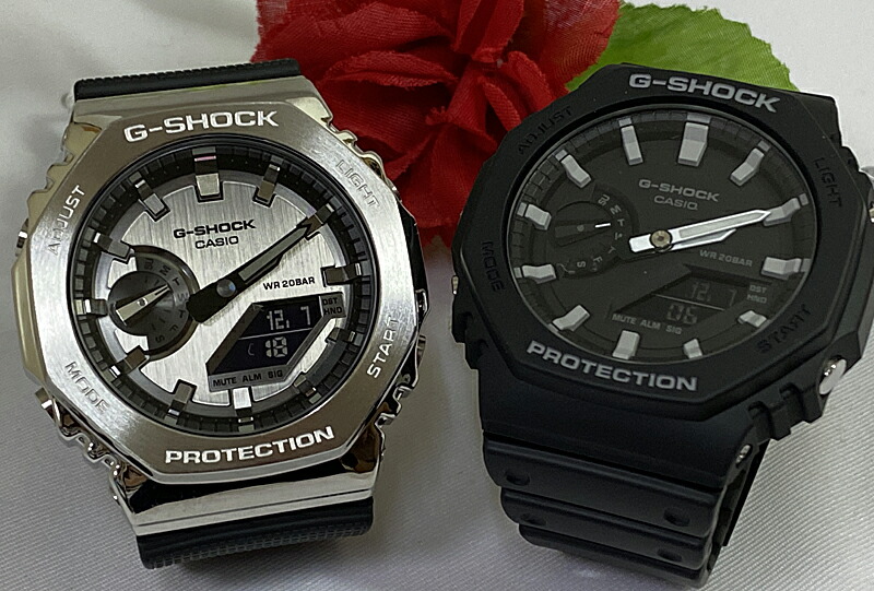 【愛の証 一緒にタフな時を刻もう】ペアウオッチ gショックGショック ペアウオッチ G-SHOCK BABY-G ペア腕時計 カシオ 2本セット アナデジGA-2100-1AJF GM-2100-1AJF クリスマス プレゼント 誕生日 御祝い還暦 銀婚式 結婚記念日 婚約 婚約　夫婦 高級｜時計のジュエリータイム　ムラタ