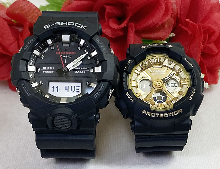 恋人たちのgショックペア G Shock Baby G ペアウォッチ プレゼント ベビーg 新品 クリスマスプレゼント ペア腕時計 あす楽対応 人気 お揃い Ga 800 1ajf 2本セット カシオ メッセージカード手書きします アナデジ Ba 130 1a3jf ギフト ラッピング無料 Gショック