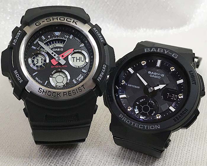 【愛の証 一緒にタフな時を刻もう】ペアウオッチ gショックGショック ペアウオッチ G-SHOCK BABY-G ペア腕時計 カシオ 2本セットgショック ベビーg AW-590-1AJF BGA-250-1AJF 夫婦 クリスマス プレゼント 誕生日 御祝い還暦 結婚記念日 婚約|時計のジュエリータイム ムラタ