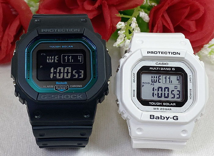 季節のおすすめ商品 カシオ ペア腕時計 Baby G G Shock ペアウオッチ 恋人たちのgショック ネイビー ペアウオッチ G Shock メッセージカード ラッピング無料 ギフト プレゼント Bgd 5000 7jf Gw B5600 2jf 電波ソーラー２本セット ホワイト Gw B5600 2jf Bgd 5000 7jf