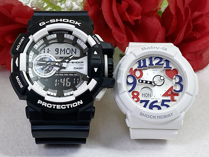 大注目 恋人たちのgショック ペアウオッチ G Shock Baby G ペア腕時計 カシオ 2本セット ペア Gショック ベビーg Ga 400 1ajf Bga 130tr 7bjfプレゼント ギフト人気 ラッピング無料 G Shock あす楽対応 クリスマスプレゼント 時計のジュエリータイム ムラタ
