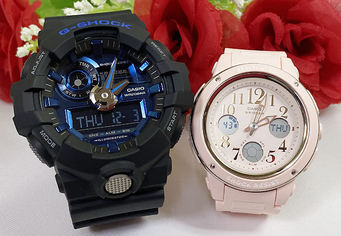 【愛の証 一緒にタフな時を刻もう】ペアウォッチ gショック Gショック ペアウオッチ G-SHOCK ペア腕時計 カシオ GA-710-1A2JF BGA-150EF-4BJF クリスマス プレゼント 誕生日 御祝い 還暦 銀婚式 結婚記念日 人気 婚約 夫婦 高級 プレゼント おすすめ|時計のジュエリータイム ムラタ