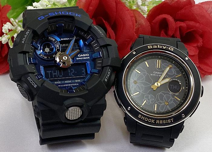【愛の証 一緒にタフな時を刻もう】ペアウォッチ gショック Gショック ペアウオッチ G-SHOCK BABY-G ペア腕時計 カシオ 2本セット GA-710-1A2JF BGA-150FL-1AJF 夫婦 高級 クリスマス プレゼント おすすめ 誕生日 御祝い 還暦 銀婚式 結婚記念日 婚約|時計のジュエリータイム ムラタ