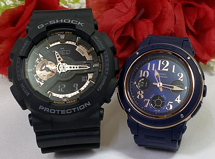 超特価激安 恋人たちのgショックペアウオッチ Gショック ペア G Shock Baby G ペア腕時計 カシオ 2本セットgショック ベビーg アナデジ Ga 110rg 1ajf Bga 150pg 2b2jf 人気 ラッピング無料 G Shock メッセージカード手書きします あす楽対応 クリスマスプレゼント 最新