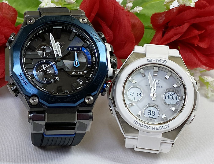 【あなたと刻む、これからの時間】恋人たちのGショックペアウォッチ gショック G-SHOCK BABY-G 人気 婚約夫婦 高級クリスマス プレゼント おすすめペア腕時計 カシオ 2本セット 電波ソーラー MTG-B2000B-1A2JF MSG-W100-7AJ 誕生日 御祝い還暦 結婚記念 婚約 84,700円