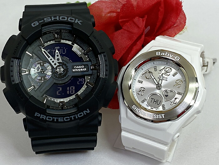 爆安プライス 楽天市場 恋人たちのgショックペアウオッチ Gショック ペア G Shock Baby G ペア腕時計 カシオ 2本セット Gショック ベビーg アナデジ デジタル Ga 110 1bjf Bga 100 7b3jf 人気 ラッピング無料 手書きのメッセージカードお付けします あす楽対応 G Shock