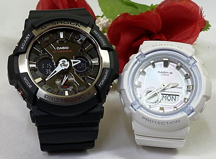 期間限定特価 恋人たちのgショックペアウオッチ G Shock Baby G ペア腕時計 カシオ 2本セットgショック ベビーg アナデジ Ga 0 1ajf Bga 280 7ajf 人気 ラッピング無料 G Shock メッセージカード手書きします あす楽対応 クリスマスプレゼントブラック ピンク