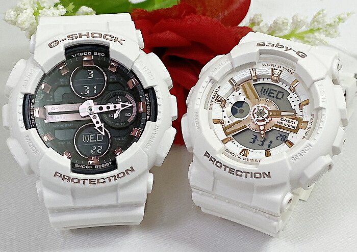 恋人たちのgショックペアウオッチ G Shock ペア腕時計 カシオ Gma S140m 7ajf Ba 110rg 7ajfプレゼント ギフト ラッピング無料 G Shock メッセージカード手書きします あす楽対応 クリスマスプレゼント 電池式 誕生日 記念日 国内正規品 プレゼント ペアウォッチ G