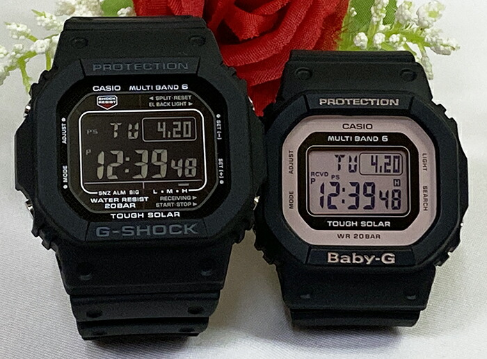 高級感 楽天市場 恋人たちのgショック ペアウオッチ G Shock Baby G ペア腕時計 カシオ 2本セット Gショック ベビーg Gw M5610 1bjf Bgd 5000u 1bjf プレゼント ギフト ラッピング無料 手書きのメッセージカードお付けします あす楽対応 G Shock クリスマス プレゼント