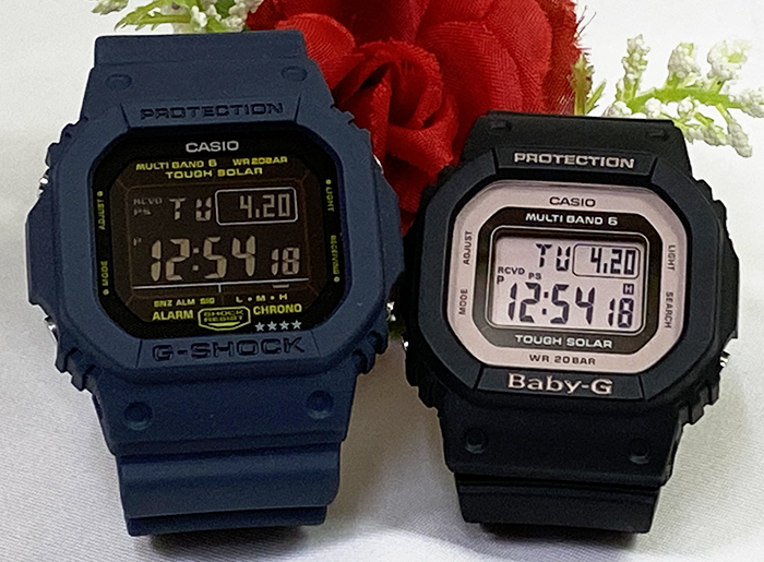 大感謝セール 恋人たちのgショック ペアウオッチ G Shock Baby G ペア腕時計 カシオ 2本セット Gショック ベビーg Gw M5610nv 2jf Bgd 5000u 1bjf プレゼント ギフト ラッピング無料 手書きのメッセージカードお付けします あす楽対応 G Shock クリスマス