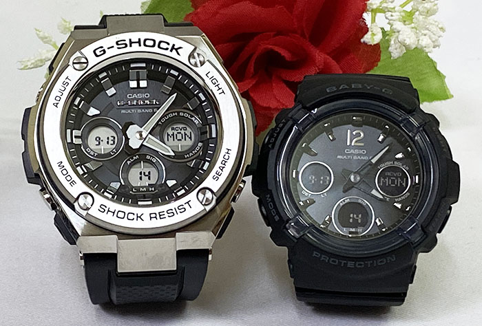 【愛の証 一緒にタフな時を刻もう】ペアウオッチ gショックGショックペアウォッチ G-SHOCK BABY-G カシオ 2本セット デジタル アナデジ GST-W310-1AJF BGA-2800-1AJF 　 ほんのり好きでいてください 人気 婚約　夫婦 高級　クリスマス プレゼント おすすめ｜時計のジュエリータイム　ムラタ