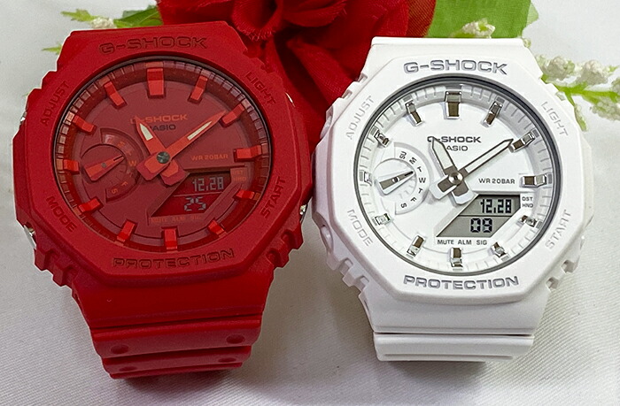 【愛の証 一緒にタフな時を刻もう】Gショックペアウオッチ G-SHOCKペア腕時計 カシオ 2本セット gショック GA-2100-4AJF GMA-S2100-7AJF プレゼント クリスマス プレゼント 誕生日 御祝い還暦 銀婚式 結婚記念日 婚約夫婦 高級｜時計のジュエリータイム　ムラタ