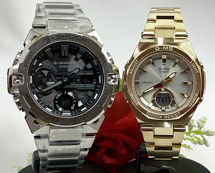 恋人たちのgショックペア G Shock Baby G ペアウォッチ ペア腕時計 カシオ 2本セット Gショック 電波ソーラー Gst B400d 1ajf Msg B100dg 9ajf 人気 ラッピング無料 手書きのメッセージカードお付けします あす楽対応 クリスマスプレゼント Andapt Com