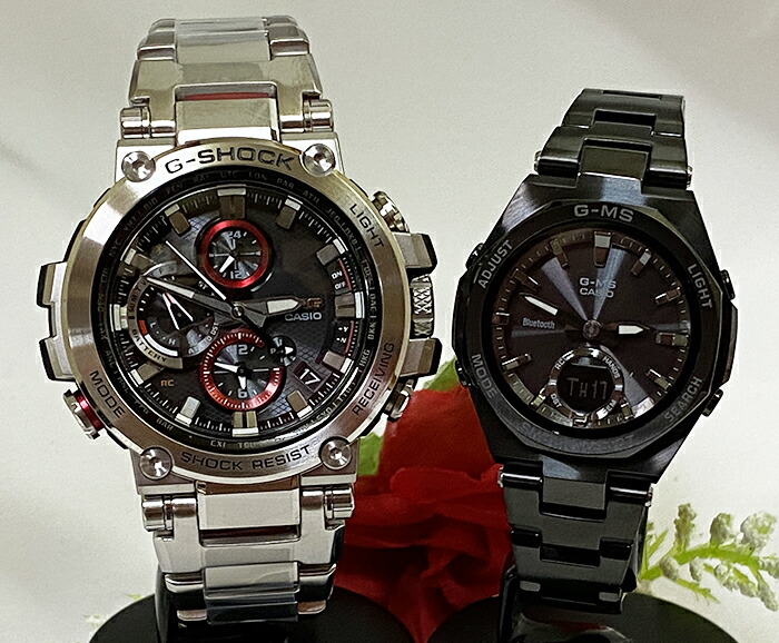恋人たちのgショックペアウォッチ G Shock Baby G ソーラー電波 タフソーラー ペア腕時計 カシオ 2本セット Gショック ベビーg アナデジ Mtg B1000d 1ajf Msg B100dg 1ajf 人気 ラッピング無料 手書きのメッセージカードお付けしますあす楽対応 クリスマスプレゼント