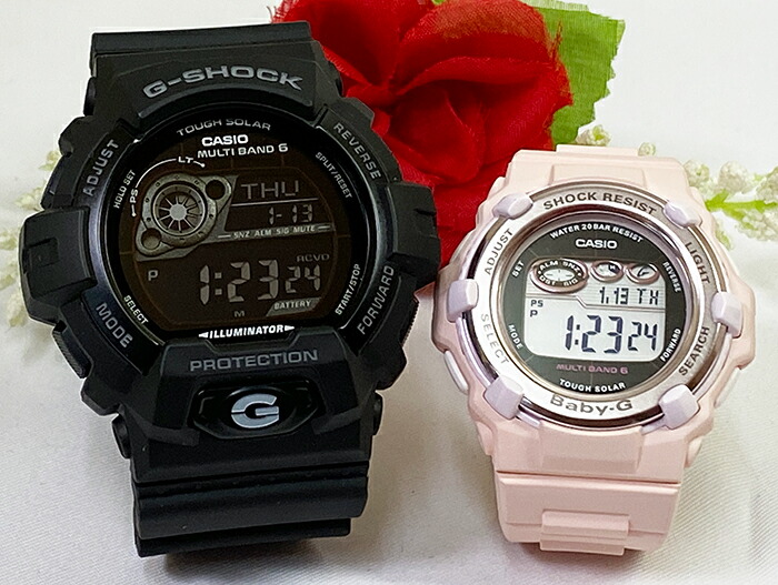 【愛の証 一緒にタフな時を刻もう】Gショック ペアウオッチgショック 婚約夫婦 高級クリスマス プレゼント おすすめ G-SHOCK BABY-G カシオ 2本セット GW-8900A-1JF BGR-3000UCB-4JF 愛の証誕生日 御祝い還暦 銀婚式　結婚記念日　バレンタイン 婚約｜時計のジュエリータイム　ムラタ