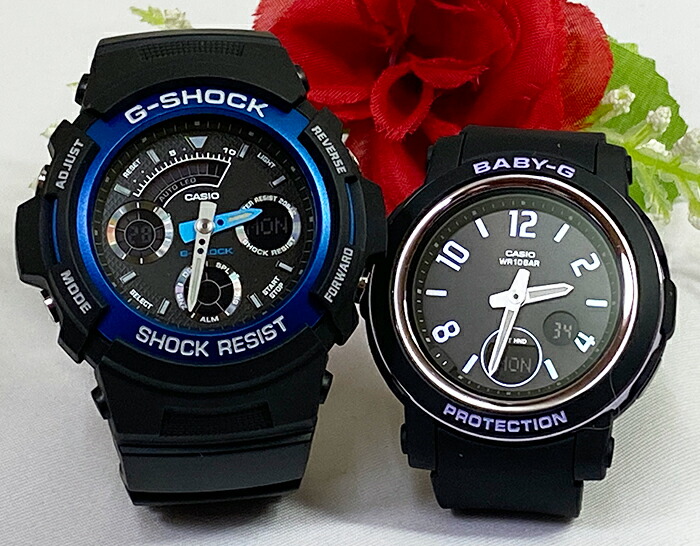 【愛の証 一緒にタフな時を刻もう】ペアウオッチ gショックGショック ペアウオッチ G-SHOCK BABY-G ペア腕時計 カシオ 2本セット AW-591-2AJF BGA-290DR-1AJF 電池式 g-shock クリスマス プレゼント 誕生日 御祝い還暦 銀婚式 結婚記念日 婚約｜時計のジュエリータイム　ムラタ