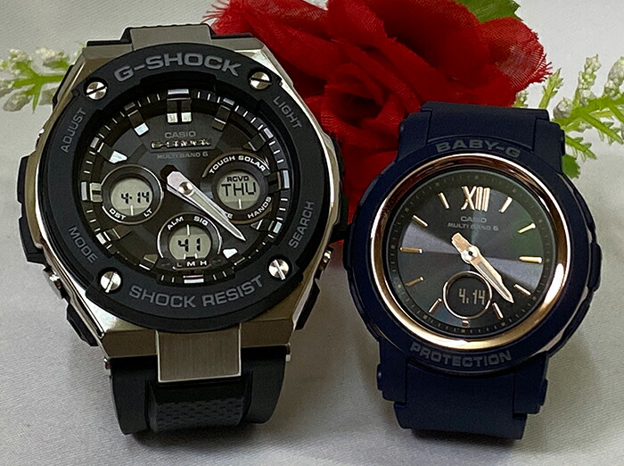 カシオ ペアウォッチ gショック CASIO ジーショック ベビージー ミッドサイズペアクリスマス シルバー＆ブラック 記念日 誕生日  贈り物 夫婦 彼氏 彼女   婚約 結婚 人気 ペアウオッチ  ペア腕時計 2本セット GM-S110-1AJF GM-S2100B-8AJF