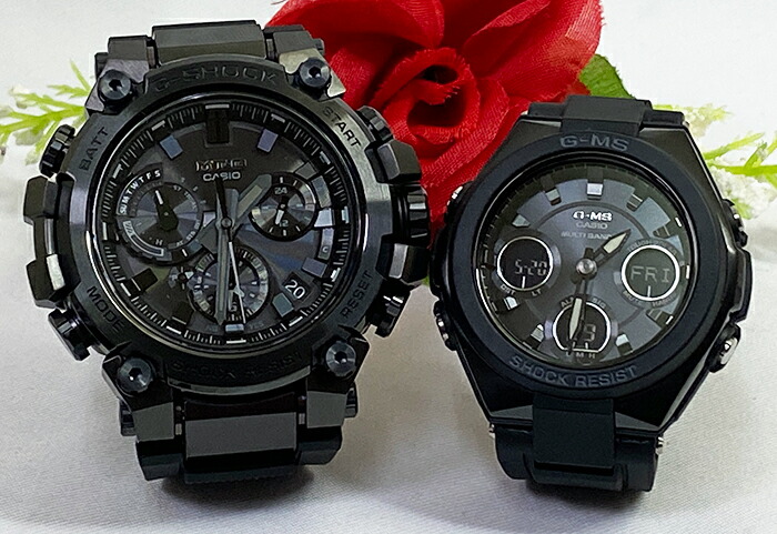 【あなたと刻む、これからの時間】恋人たちのGショックペア G-SHOCK BABY-G ペア腕時計 カシオ 2本セット gショック 電波ソーラー MTG-B3000B-1AJF MSG-W100G-1AJF ラッピング無料 婚約夫婦 高級クリスマス プレゼント 誕生日 御祝い還暦 銀婚式 結婚記念日 婚約