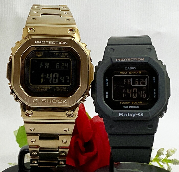 最大94％オフ！ 恋人たちのGショックペア G-SHOCK BABY-G ペアウォッチ ペア腕時計 ソーラー電波 カシオ 2本セット gショック GMW-B5000GD-9JF  BGD-5000UET-8JF 人気 ラッピング無料 手書きのメッセージカードお付けします あす楽対応 クリスマスプレゼント fucoa.cl