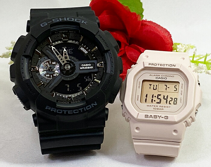 輝く高品質な 恋人たちのGショック ペアウオッチ G-SHOCK BABY-G ペア腕時計 カシオ 2本セット gショック ベビーg  GA-110-1BJF BGD-565-4JF 電池式 アナデジ デジタル お揃い 人気 ラッピング無料 g-shock クリスマスプレゼント  あす楽対応 fucoa.cl