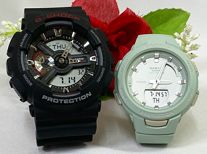 買物 恋人たちのgショック ペアウオッチ G Shock Baby G ペア腕時計 カシオ 2本セット Gショック ベビーg Ga 110 1ajf Bsa B100cs 3ajf 電池式 アナデジ お揃い 人気 ラッピング無料 G Shock クリスマスプレゼント あす楽対応 Fucoa Cl