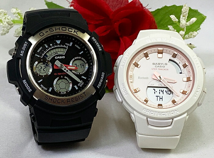 当店一番人気 恋人たちのgショック ペアウオッチ G Shock Baby G ペア腕時計 カシオ 2本セット Gショック ベビーg Aw 590 1ajf Bsa B100cs 7ajf 電池式 アナデジ お揃い 人気 ラッピング無料 G Shock クリスマスプレゼント あす楽対応 Fucoa Cl