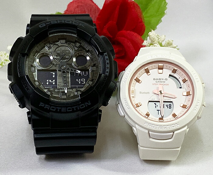 ずっと気になってた 恋人たちのGショック ペアウオッチ G-SHOCK BABY-G ペア腕時計 カシオ 2本セット gショック ベビーg GA-100CF-1AJF  BSA-B100CS-7AJF 電池式 アナデジ お揃い 人気 ラッピング無料 g-shock クリスマスプレゼント あす楽対応 fucoa.cl