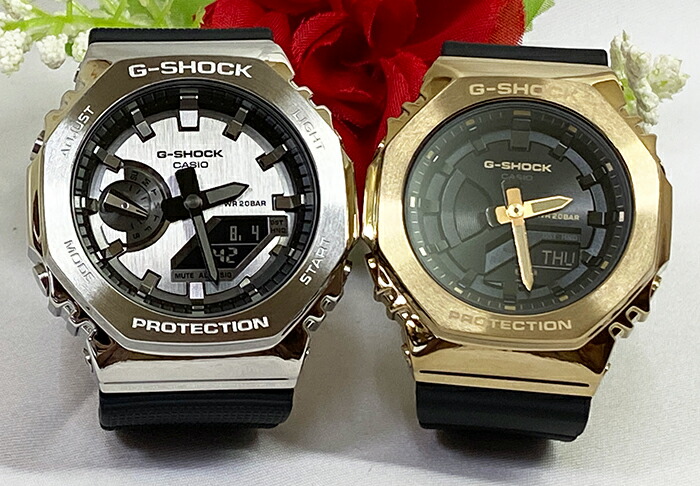 恋人たちのgショック ペアウオッチ 2本セット G Shock Gm 2100 1ajf Gm S2100gb 1ajf G Shock Gショック あす楽対応 アナデジ カシオ ギフト クリスマスプレゼント プレゼント ペア腕時計 メッセージカード ラッピング無料 電池式 正規逆輸入品 G Shock