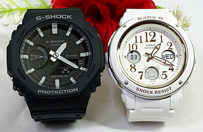【愛の証 一緒にタフな時を刻もう】Gショック ペアウオッチ G-SHOCK BABY-G ペア腕時計 カシオ 2本セット アナデジ 電池式 GA-2100-1AJF BGA-150EF-7BJF 人気 婚約夫婦 高級クリスマス プレゼント 誕生日 御祝い還暦 銀婚式 結婚記念日 婚約|時計のジュエリータイム ムラタ