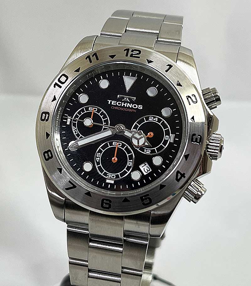 【お値段以上の価値ある腕時計】テクノス 腕時計 メンズウォッチ TECHNOS technos 腕時計 T9B48SBラッピング無料 手書きのメッセージカード ブラック文字盤