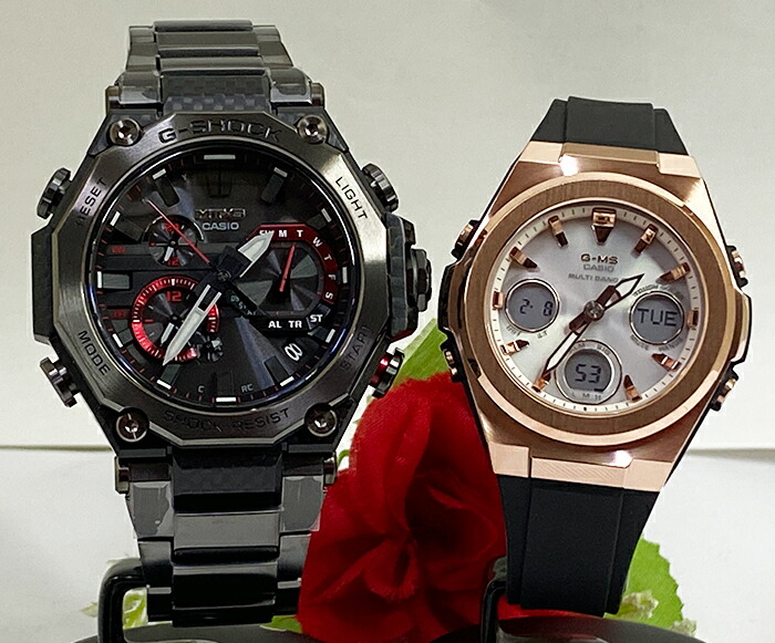 【あなたと刻む、これからの時間】恋人たちのGショックペア G-SHOCK BABY-G ペアウォッチgショック 人気 婚約　夫婦 高級　クリスマス プレゼント おすすめ ペア腕時計 カシオ 2本セット gショック 電波ソーラー MTG-B2000YBD-1AJF MSG-W600G-1AJF