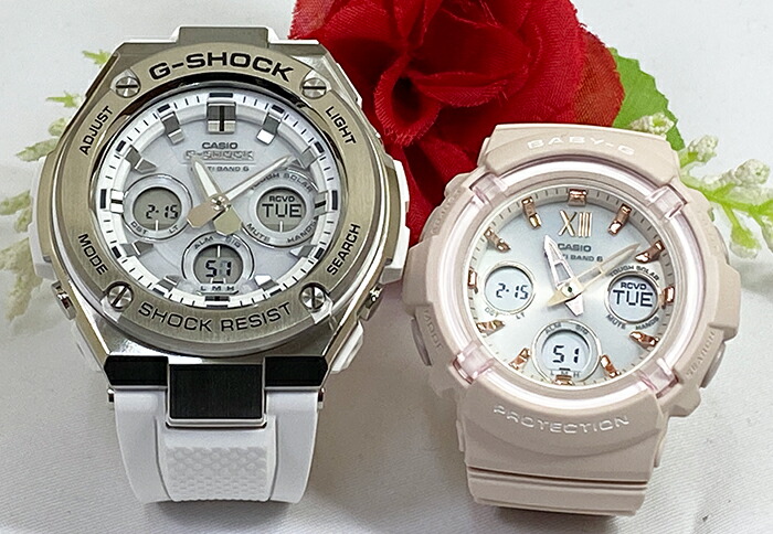 【愛の証 一緒にタフな時を刻もう】ペアウオッチ gショックGショック ペアウォッチgショック 人気 婚約 夫婦 高級 クリスマス プレゼント おすすめ G-SHOCK BABY-G カシオ 2本セット アナデジ GST-W310-7AJF BGA-2800-4A2JF|時計のジュエリータイム ムラタ
