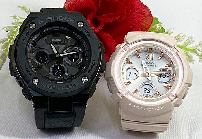 【愛の証 一緒にタフな時を刻もう】ぺアウオッチ gショックGショック ペアウォッチ G-SHOCK BABY-G カシオ 2本セット アナデジ GST-W300G-1A1JF BGA-2800-4A2JF g-ショック人気 婚約　夫婦 高級　クリスマス プレゼント おすすめ｜時計のジュエリータイム　ムラタ