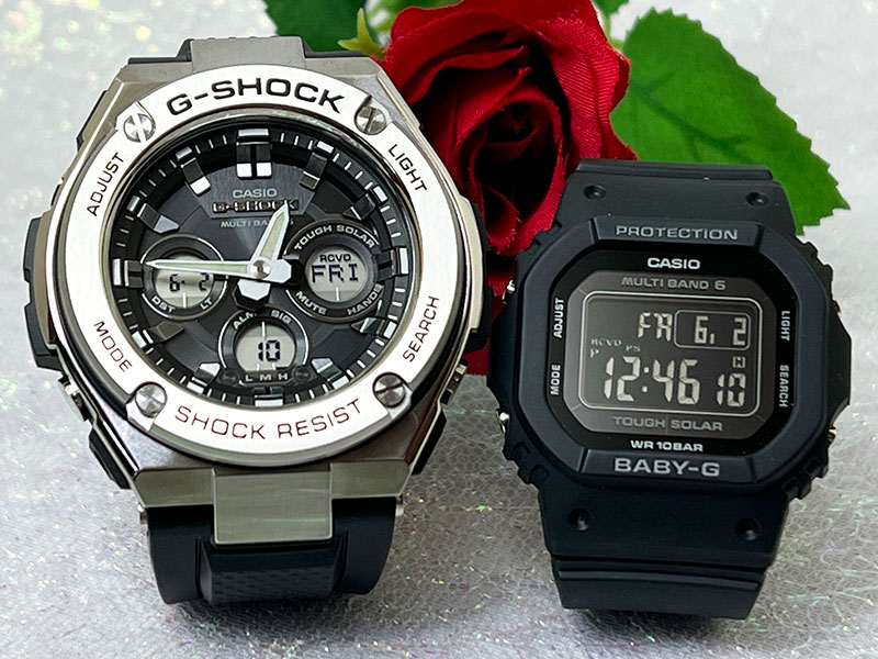 【愛の証 一緒にタフな時を刻もう】ペアウオッチ gショックGショック ペアウオッチ gショック 人気 婚約 夫婦 高級 クリスマス プレゼント おすすめG-SHOCK BABY-G カシオ 2本セット GST-W310-1AJF BGD-5650-1CJF 誕生日 御祝い還暦 銀婚式|時計のジュエリータイム ムラタ