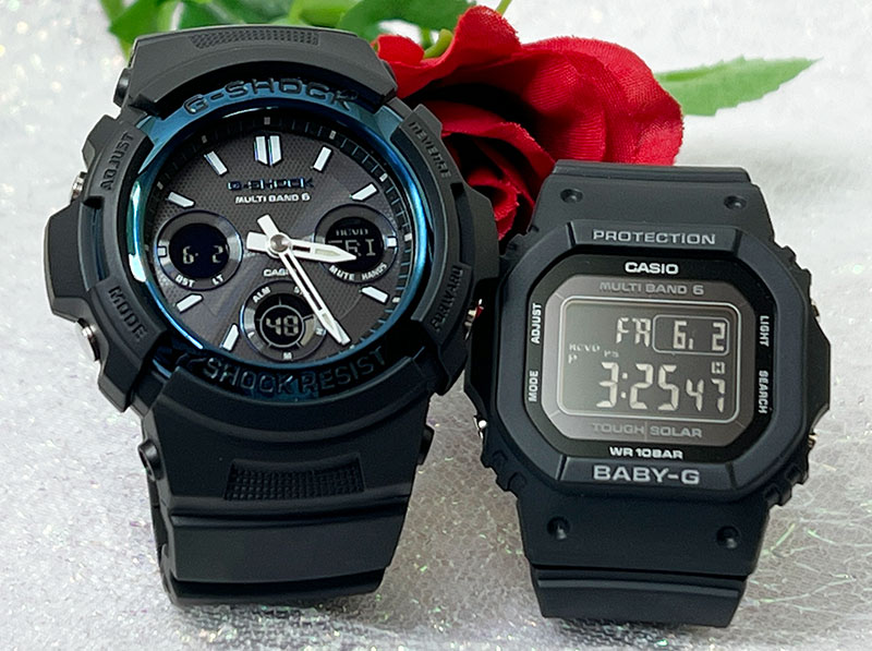 【愛の証 一緒にタフな時を刻もう】ペアウオッチ gショックGショック ペアウオッチ G-SHOCK BABY-G カシオ 2本セット AWG-M100A-1AJF BGD-5650-1CJF プレゼント ブランド 婚約 夫婦 高級 クリスマス プレゼント 誕生日 御祝い還暦 銀婚式 結婚記念日 婚約|時計のジュエリータイム ムラタ