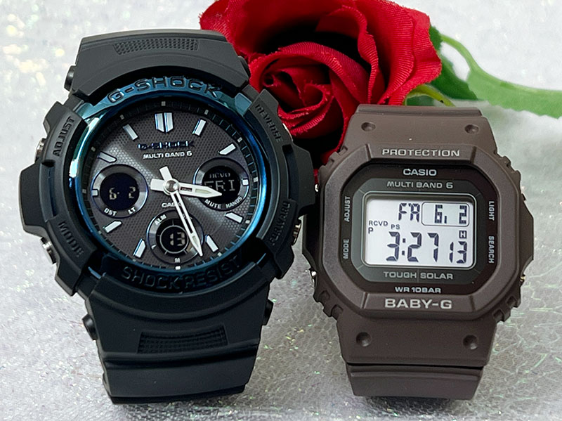 【愛の証 一緒にタフな時を刻もう】ペアウオッチ gショックGショック ペアウオッチ G-SHOCK BABY-G カシオ 2本セット AWG-M100A-1AJF BGD-5650-5JF 婚約夫婦 高級クリスマス プレゼント おすすめ 誕生日 御祝い還暦 銀婚式 結婚記念日 婚約|時計のジュエリータイム ムラタ