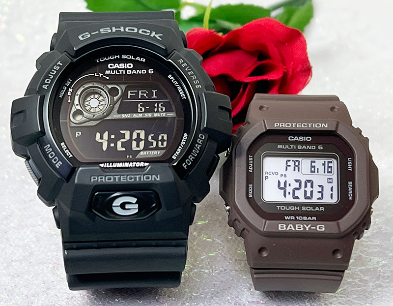 【愛の証 一緒にタフな時を刻もう】Gショック ペアウオッチgショック 人気 婚約 夫婦 高級 クリスマス プレゼント おすすめ G-SHOCK BABY-G カシオ 2本セット GW-8900A-1JF BGD-5650-5JF プレゼントクリスマス誕生日 御祝い還暦 銀婚式結婚記念日 婚約|時計のジュエリータイム ムラタ