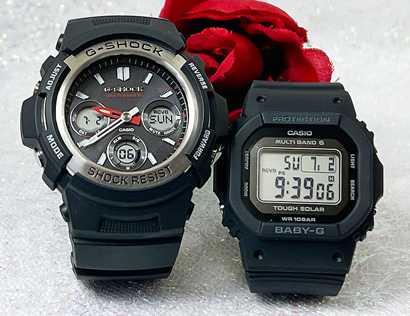 【愛の証 一緒にタフな時を刻もう】Gショック ペアウオッチ G-SHOCK BABY-G カシオ 2本セット AWG-M100-1AJF BGD-5650-1JF 人気 婚約 夫婦 高級 クリスマス プレゼント おすすめ 誕生日 御祝い還暦 銀婚式 結婚記念日 婚約|時計のジュエリータイム ムラタ
