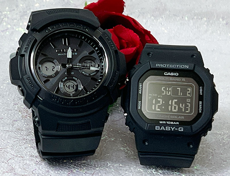 【愛の証 一緒にタフな時を刻もう】Gショック ペアウオッチ G-SHOCK BABY-G カシオ 2本セット AWG-M100SBB-1AJF BGD-5650-1CJF プレゼント 人気 婚約 夫婦 高級 クリスマス プレゼント おすすめ 誕生日 御祝い還暦 銀婚式 結婚記念日 婚約|時計のジュエリータイム ムラタ