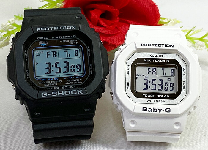 有名ブランド 恋人たちのGショック ペアウオッチ G-SHOCK BABY-G ペア腕時計 カシオ 2本セット gショック ベビーg GW-M5610U -1CJF BGD-5000U-7JF 電波ソーラー プレゼント ギフト ラッピング無料 手書きメッセージカードお付けします あす楽対応 g-shock  クリスマス 愛の ...