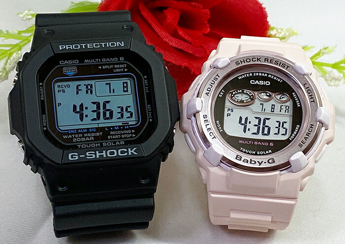 2022年最新海外 恋人たちのGショック ペアウオッチ G-SHOCK BABY-G ペア腕時計 カシオ 2本セット gショック ベビーg  GW-M5610U-1CJF BGR-3000UCB-4JF ソーラー電波 プレゼント ギフト ラッピング無料 手書きのメッセージカードお付けします  あす楽対応 クリスマス fucoa.cl