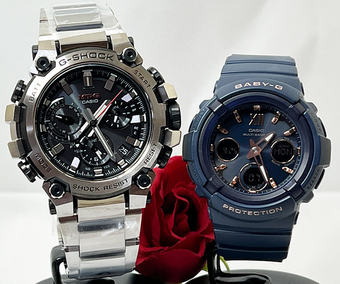 【あなたと刻む、これからの時間】恋人たちのGショック ペアウォッチgショック G-SHOCK BABY-G人気 婚約　夫婦 高級　クリスマス プレゼント おすすめ ペア腕時計 カシオ 2本セット 電波ソーラー MTG-B3000D-1AJF BGA-2800-2AJF ラッピング無料