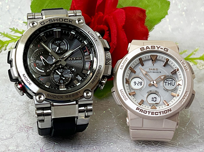 【あなたと刻む、これからの時間】ペアウオッチ gショック恋人たちのGショックペア G-SHOCK BABY-G ペアウォッチ ペア腕時計 カシオ 2本セット gショック 電波ソーラー MTG-B1000-1AJF BGA-BGA-2510-4AJF